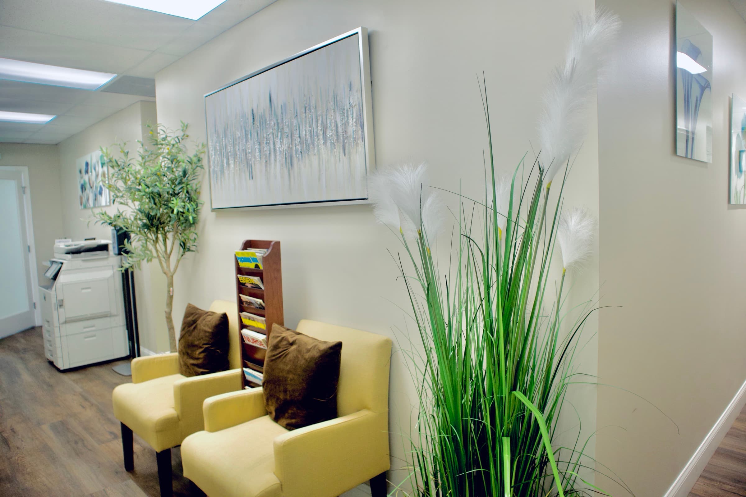Waiting area at the Temah practice in Cockeysville